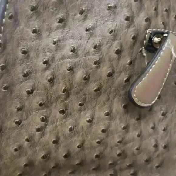 Ostrich Print Handbag w/Strap - Picture 6 of 8